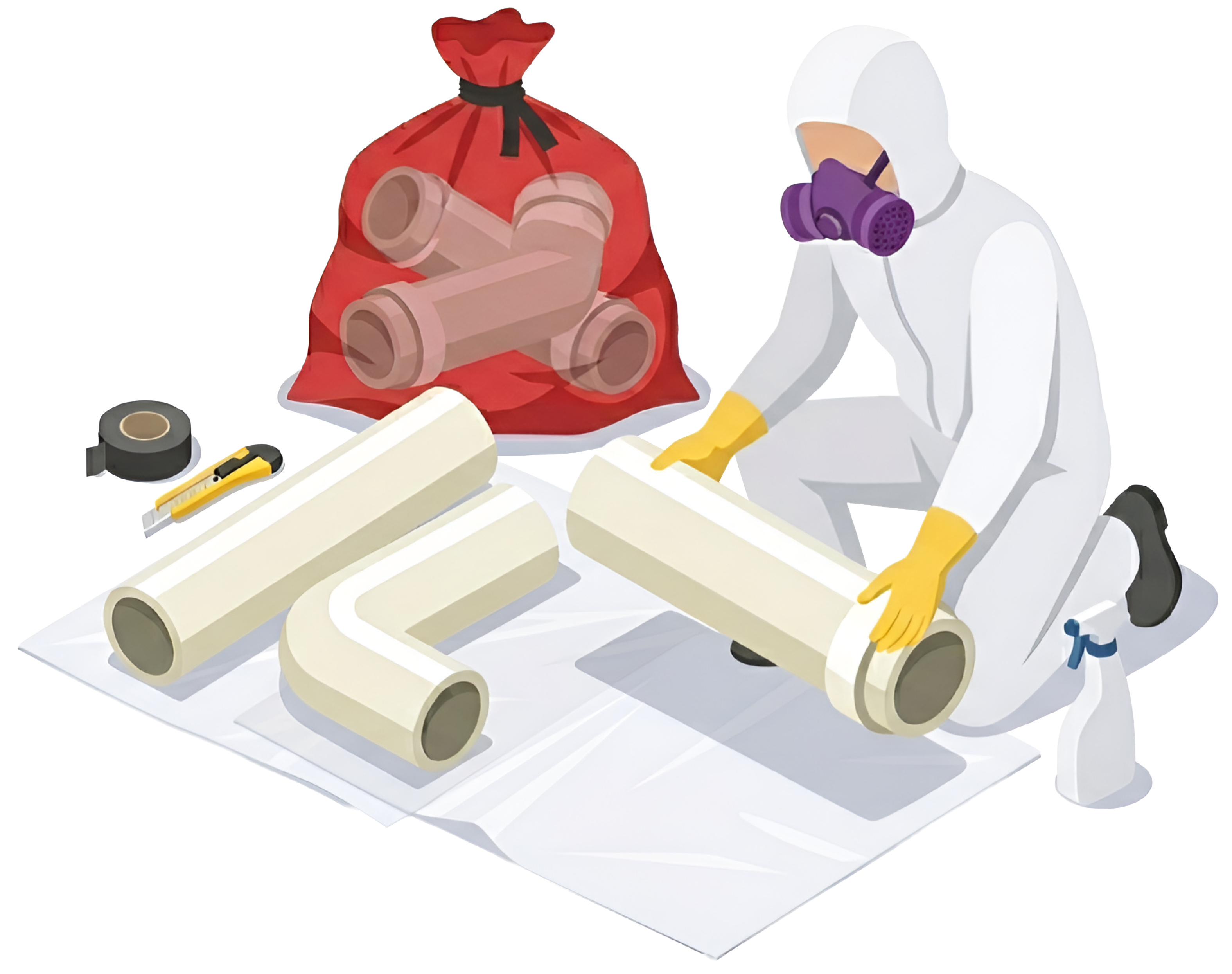 Asbestos flue and chimney removal